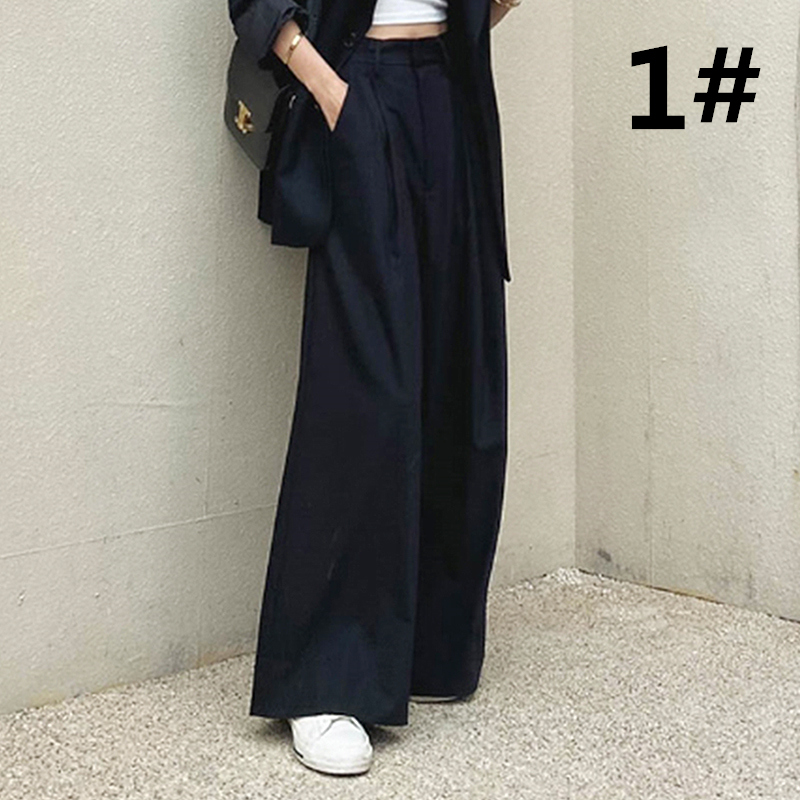 ワイドタックパンツ ハイウエスト 着痩せ レディース ロング丈