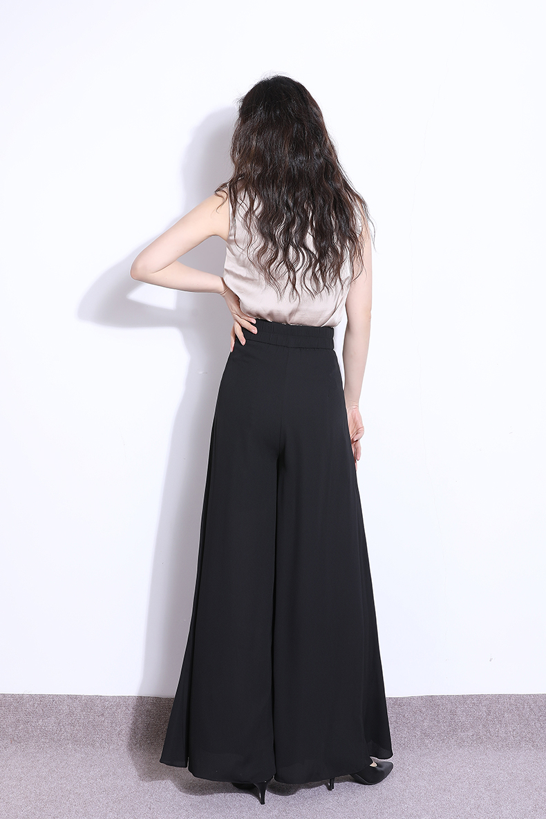 ワイドタックパンツ 華麗なる広幅タックロングパンツ