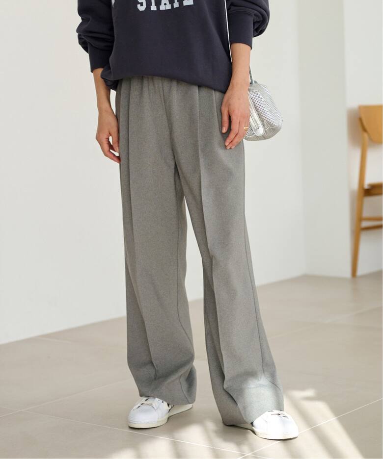 ワイドタックパンツ ゆったりドレープタックパンツ