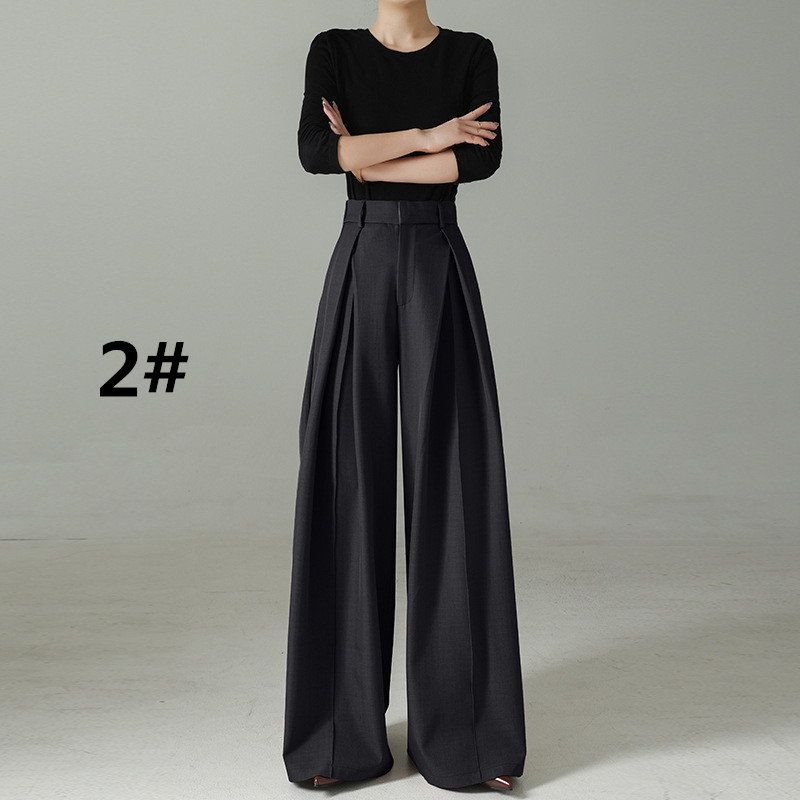 春夏新作 タックワイドパンツ レディース ハイウエスト ベージュ