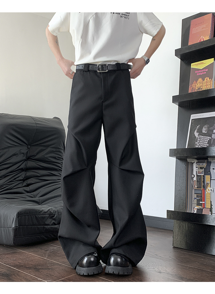 ワイドタックパンツ ゆったりシルエットタックパンツ