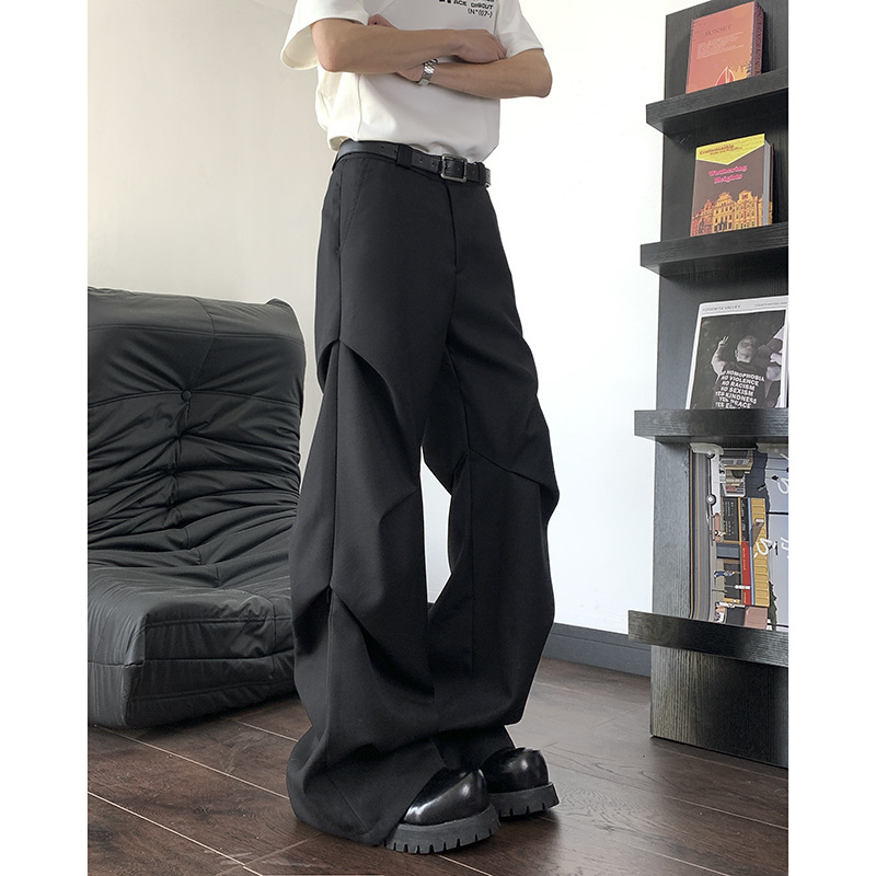 ワイドタックパンツ ゆったりシルエットタックパンツ