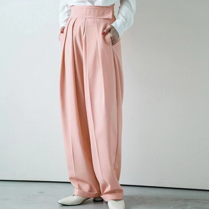 ワイドタックパンツ 深めタックデザインワイドチノパンツ