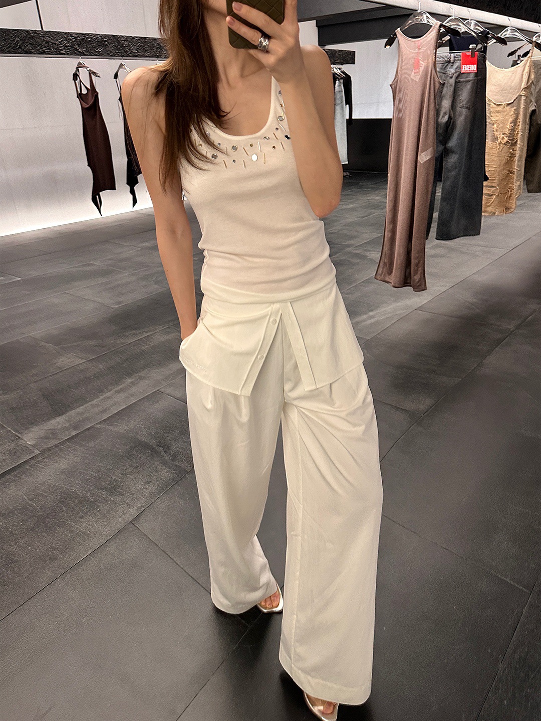 ワイドタックパンツ 上質シルエット ドレープタック