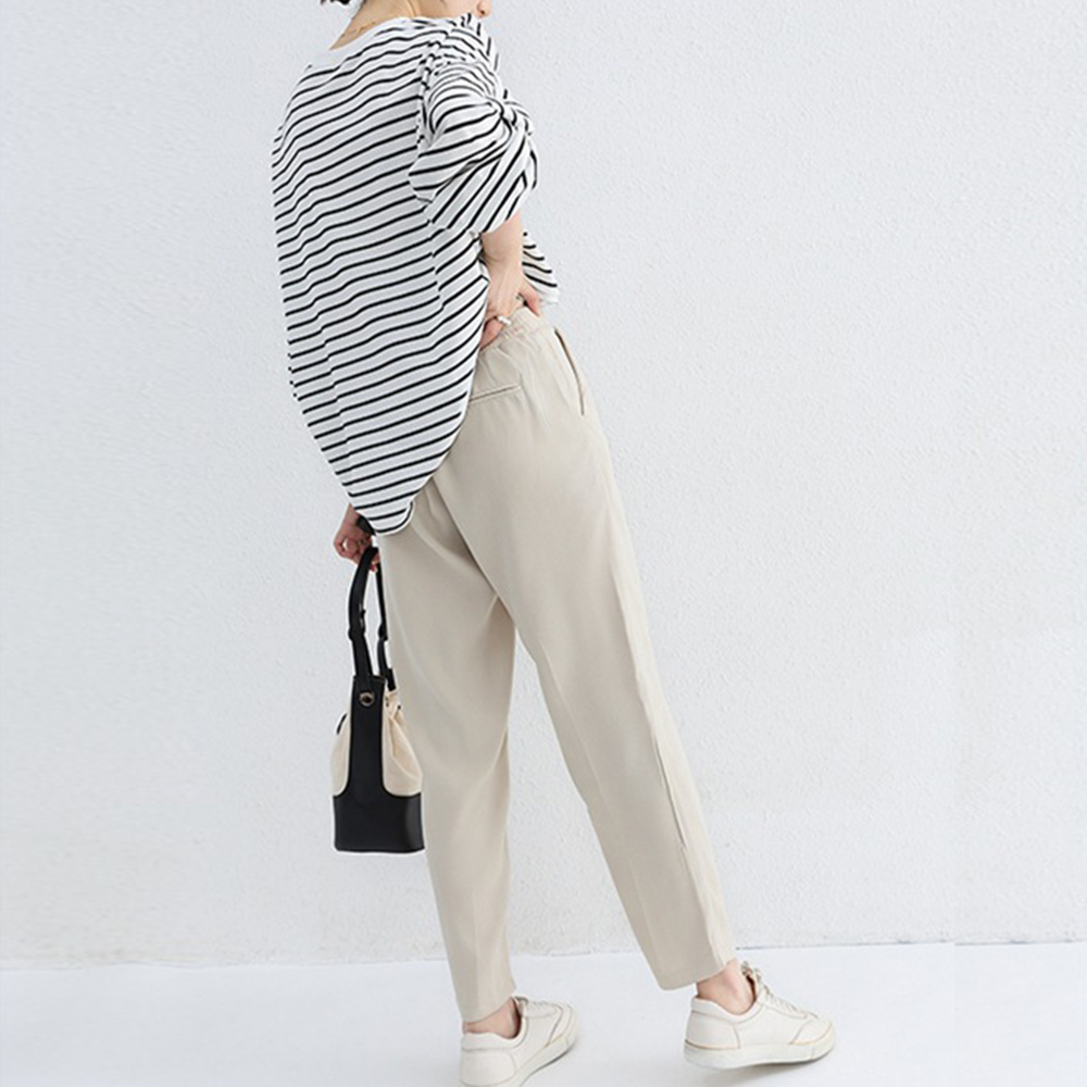 ワイドタックパンツ レディース 美脚 体型カバー