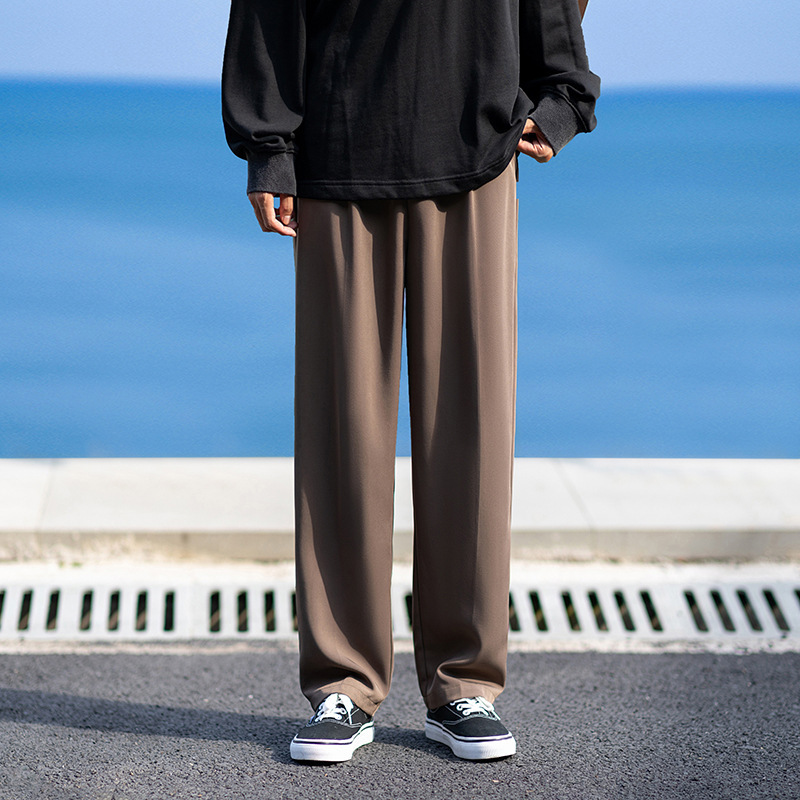 ワイドタックパンツ ゆったりシルエット快適パンツ