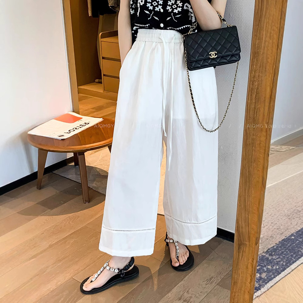 ワイドタックパンツ 涼やかリネンタックパンツ