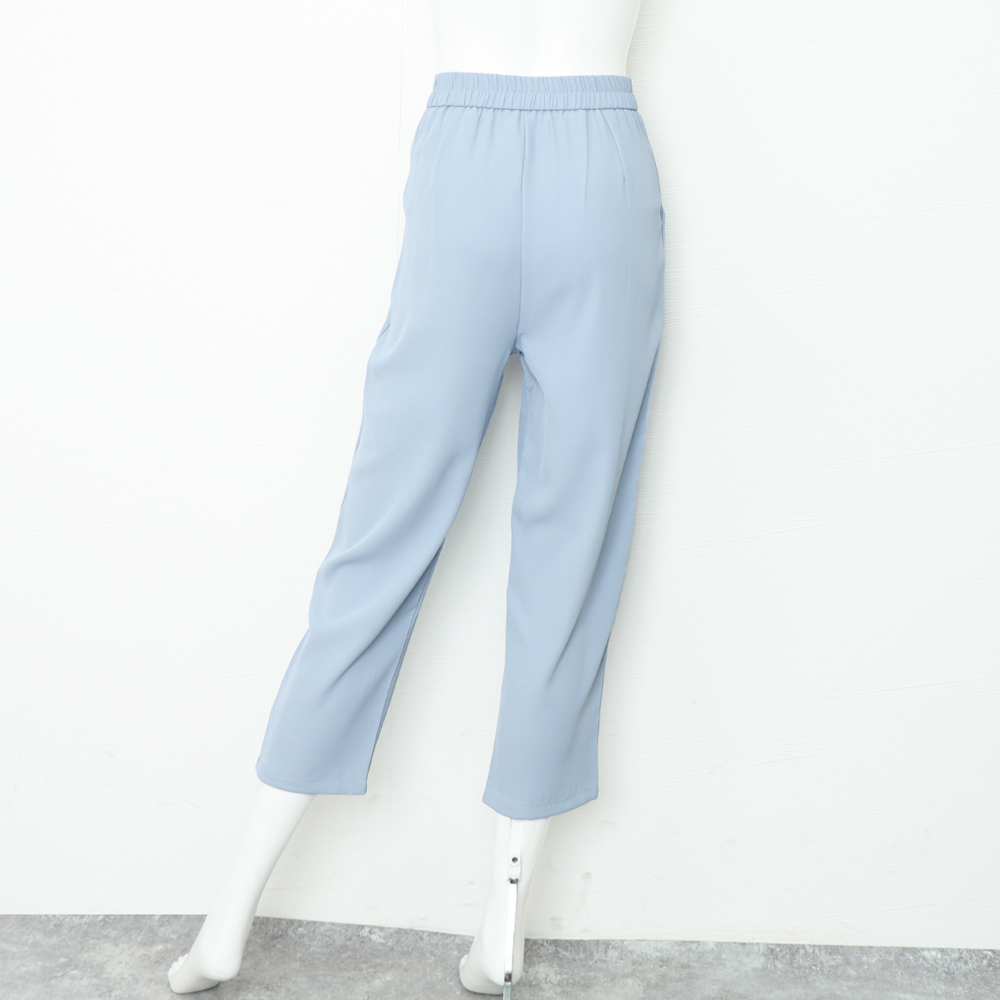 美脚ワイドタックパンツ九分丈多色展開