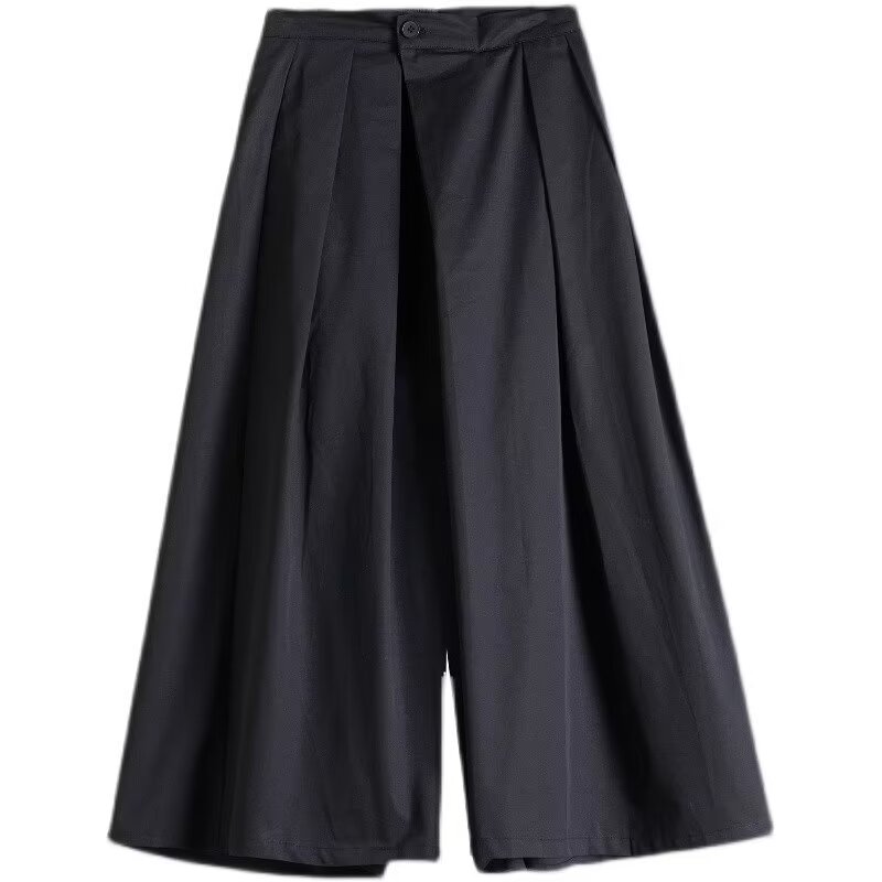 ワイドタックパンツ 黒 ワイドタック スカートパンツ ユニセックス