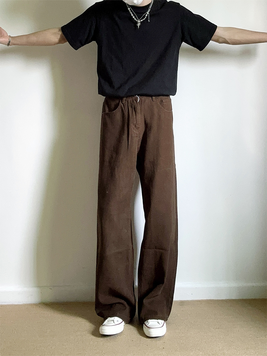 ワイドタックパンツ ゆったり流麗タックパンツ