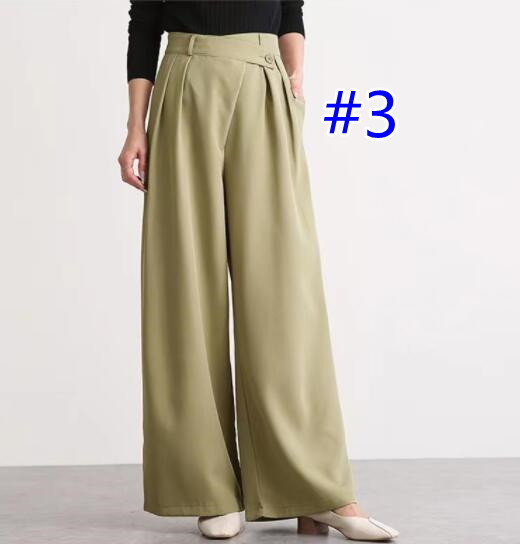 レディース ハイウエスト タックワイドパンツ 通勤対応 ベージュ