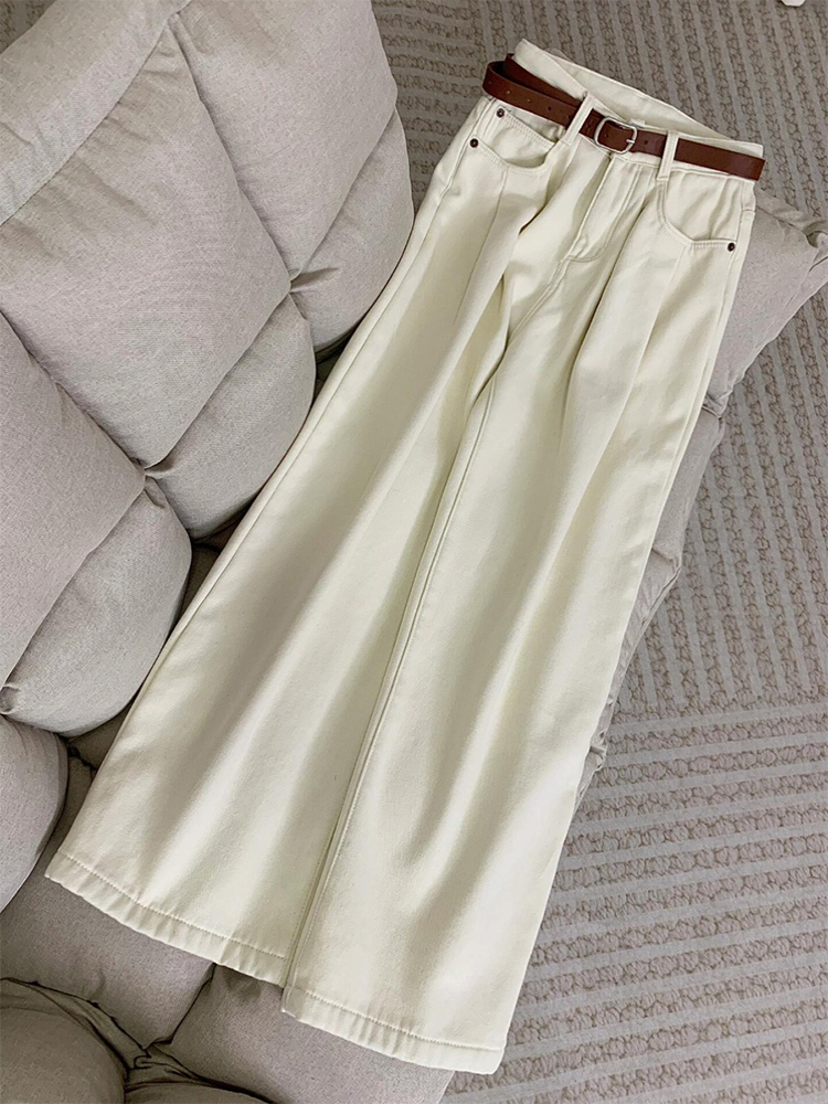 しわ加工リネンワイドタックパンツ