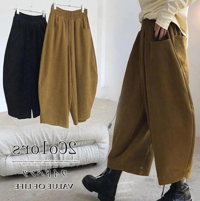 ワイドタックパンツ 2025新作 ベージュ ゆったり九分丈ワイドパンツ 薄手素材