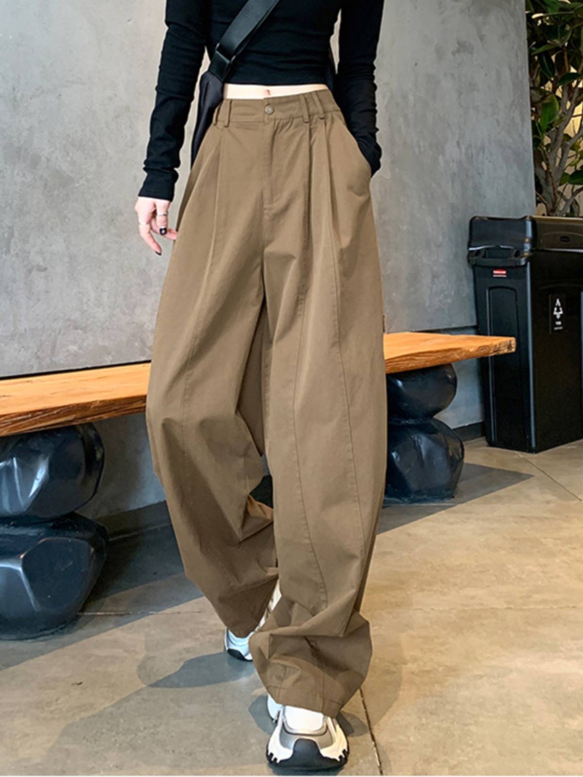 ワイドタックパンツ ドレープフォルムワイドタックパンツ