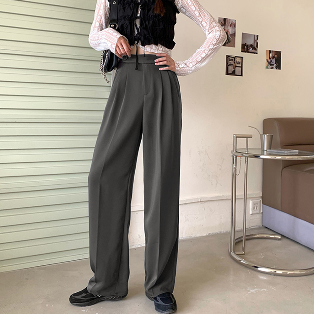 ワイドタックパンツ レディース ハイウエスト オフィス対応