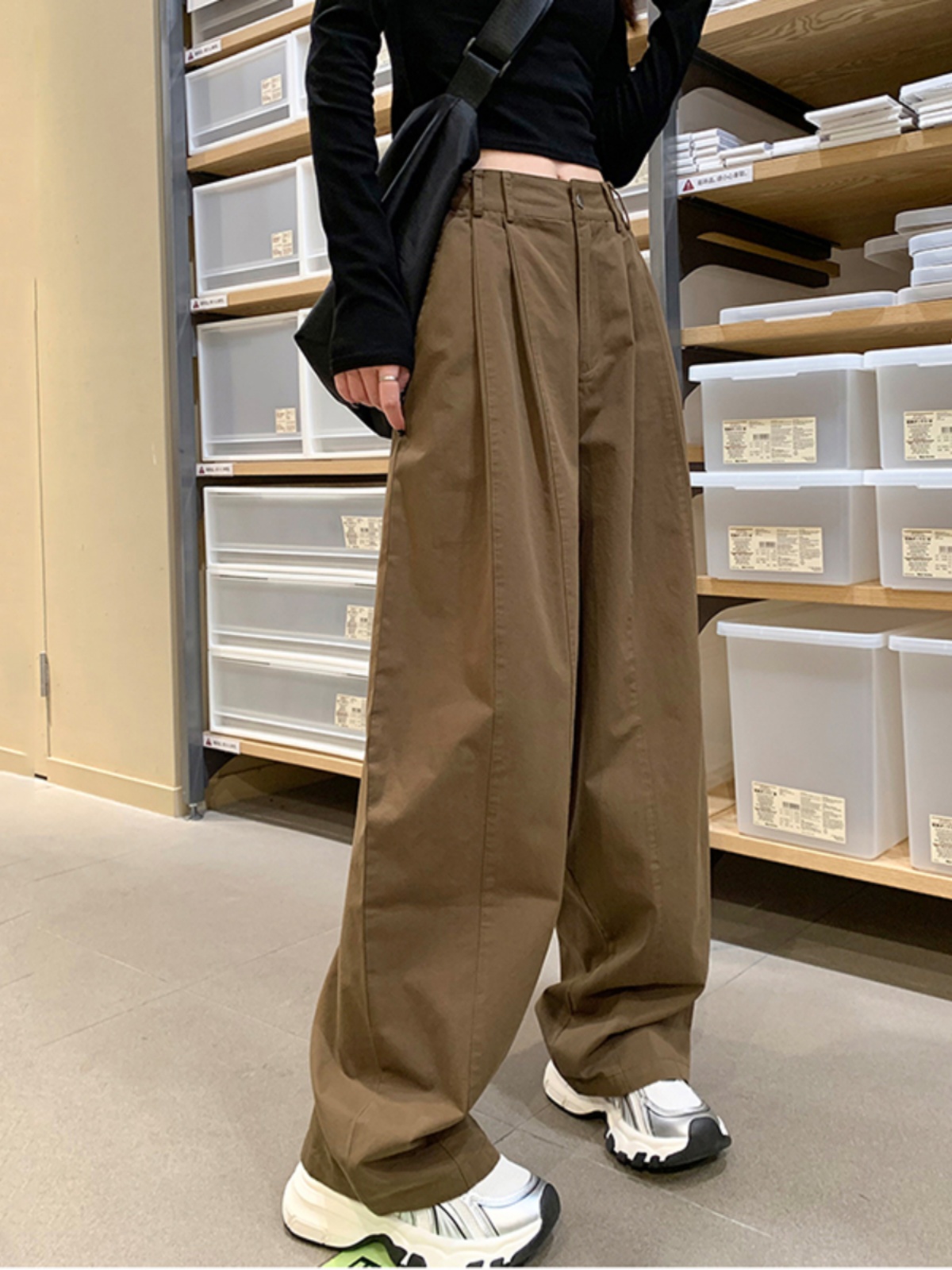 ワイドタックパンツ ドレープフォルムワイドタックパンツ