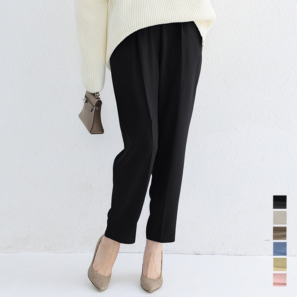 ワイドタックパンツ レディース 美脚 体型カバー