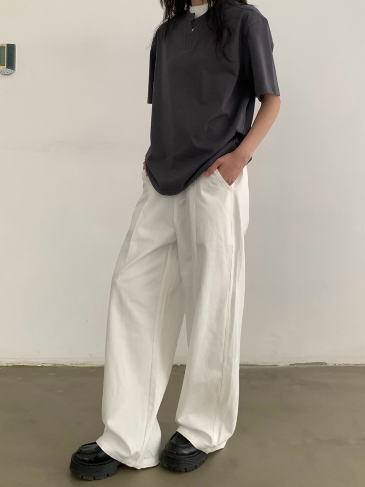 ワイドタックパンツ ゆったり美シルエットタックパンツ