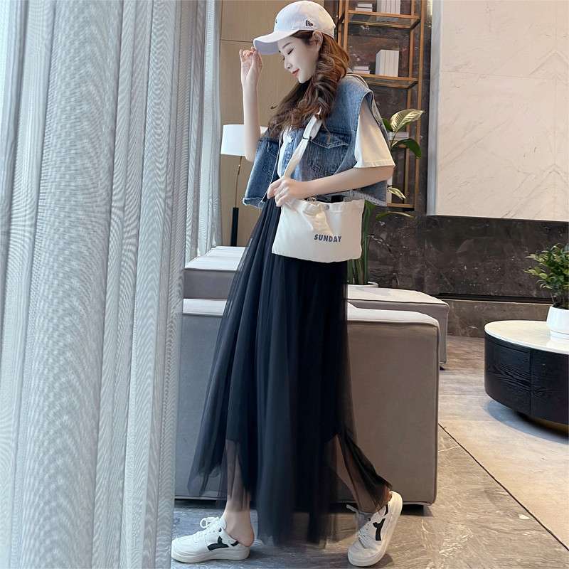 ふんわり優美チュールスカート