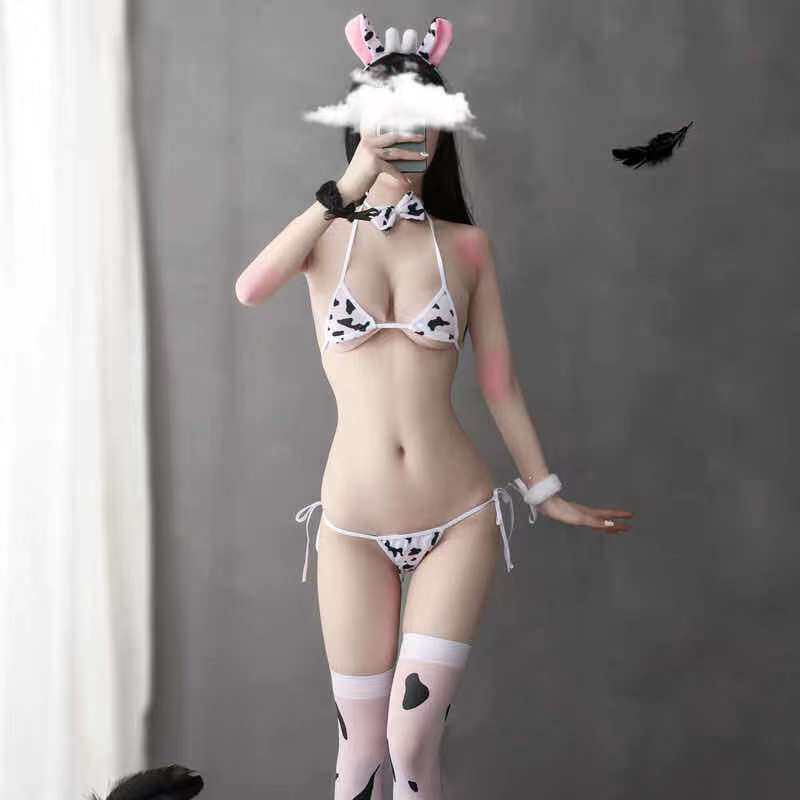 エロコスプレ 甘えん坊な牛柄子猫ちゃんビキニセット