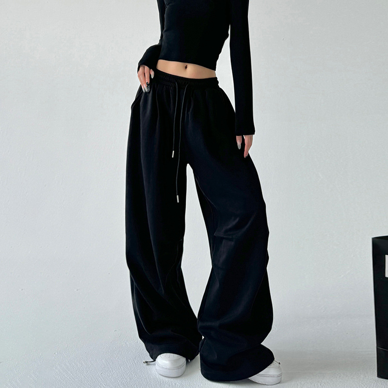 ジェンダーレスファッション ゆったりシルエット ワイドスウェットパンツ