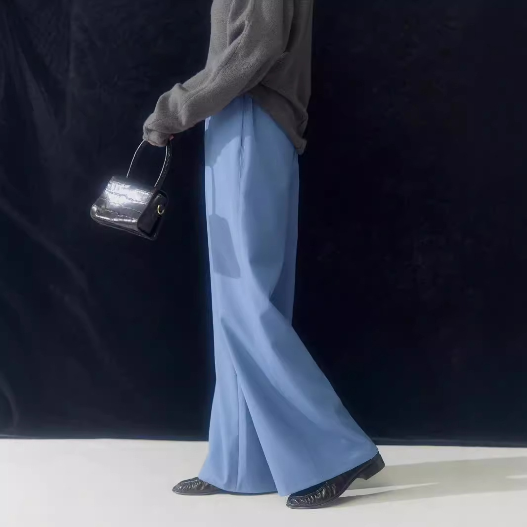 ジェンダーレスファッション ドレープ調シルエットワイドパンツ
