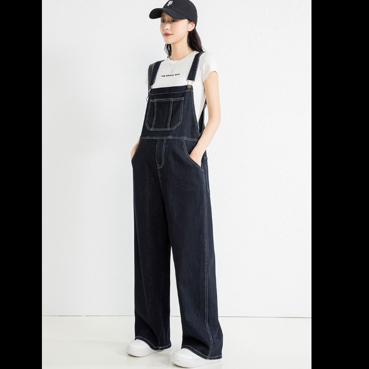 ジェンダーレスファッション ゆったりシルエットデニムサロペット
