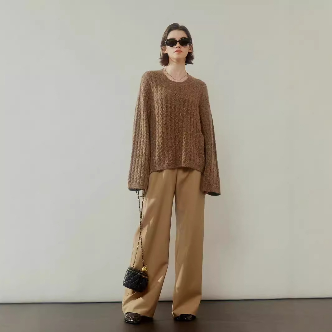 ジェンダーレスファッション ドレープ調シルエットワイドパンツ