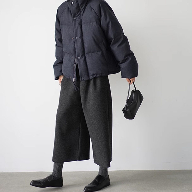 ジェンダーレスファッション ショート丈ワイドパンツ