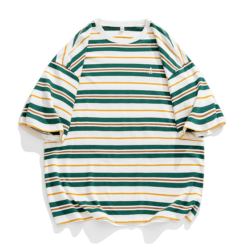 ジェンダーレスファッション ゆったりボーダーＴシャツ
