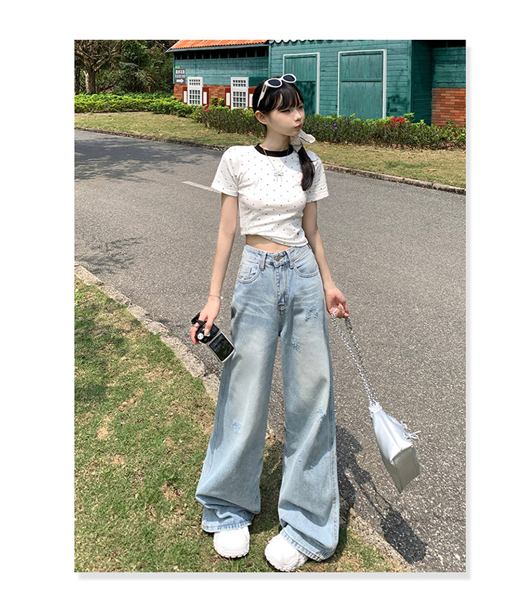 ジェンダーレスファッション ゆったりワイドロウデニム