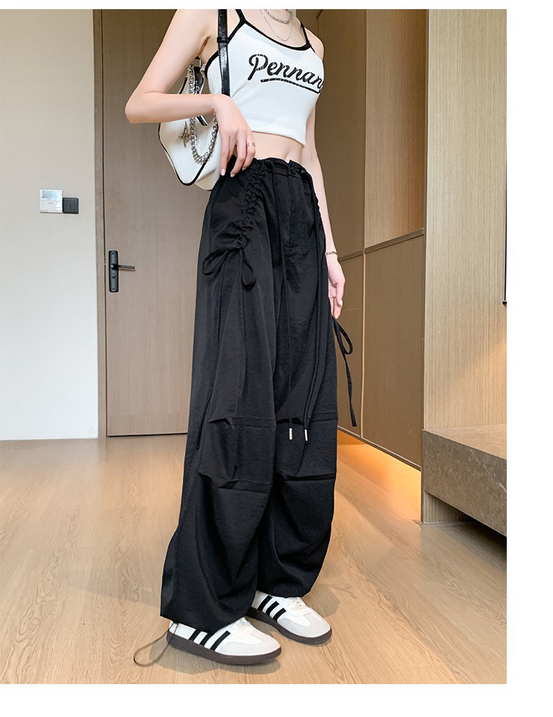 ジェンダーレスファッション アシンメトリー レースアップ ストレートパンツ