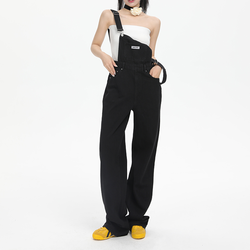 ジェンダーレスファッション ゆったりシルエット デニムサロペット