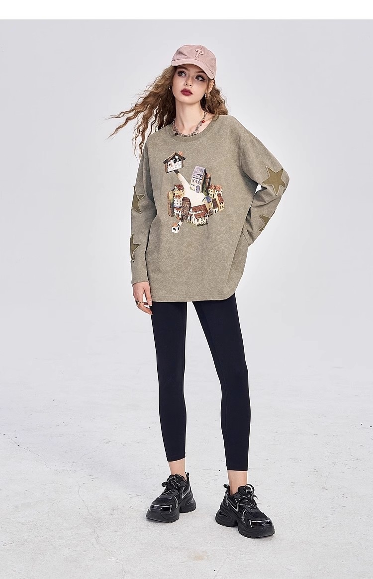 ジェンダーレスファッション ゆったりロングTシャツ
