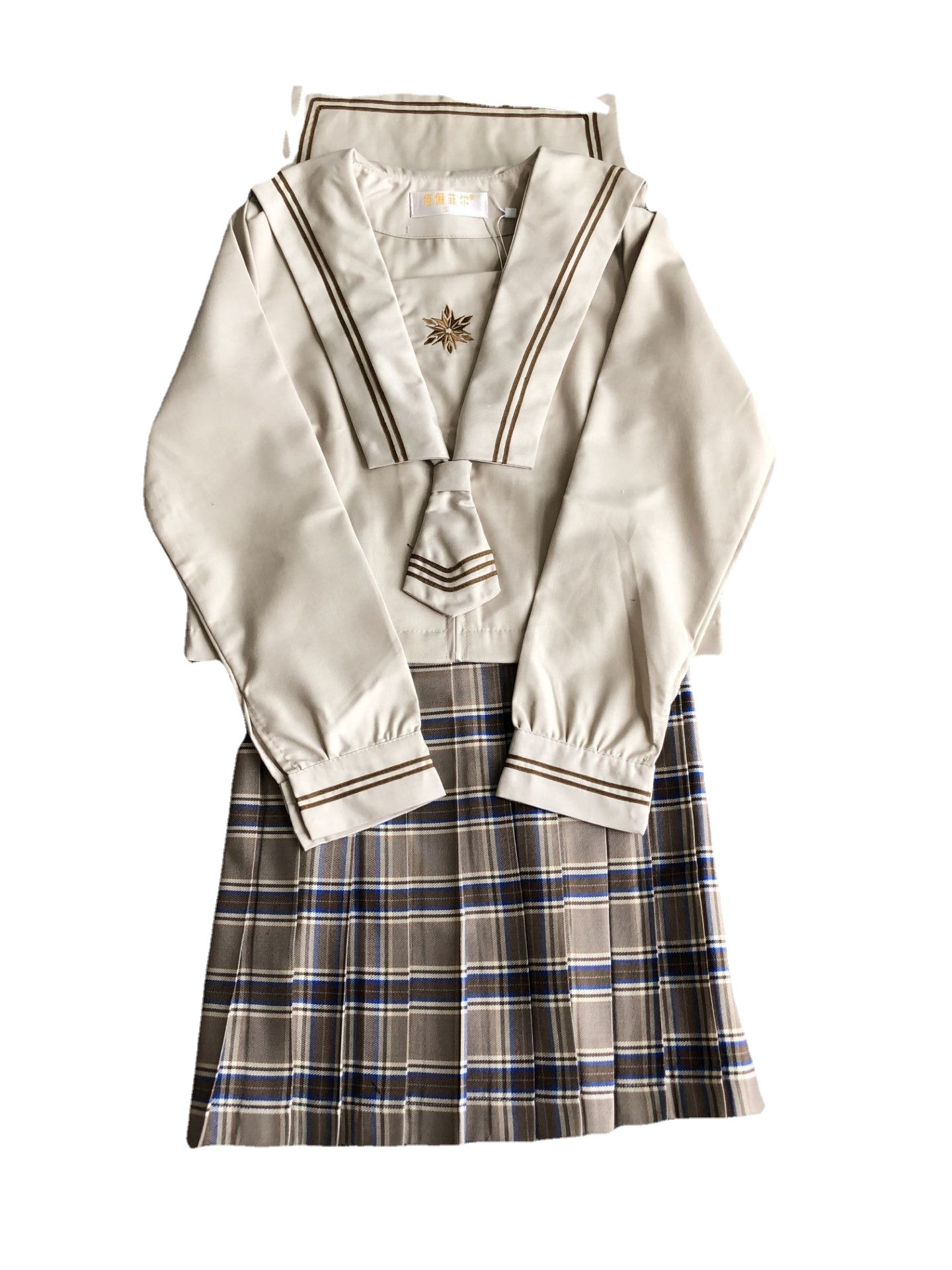 クラシック ブラウン　星型ワンポイントセーラー服