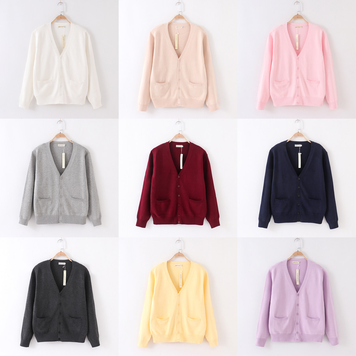 シンプルVネックニットカーディガン