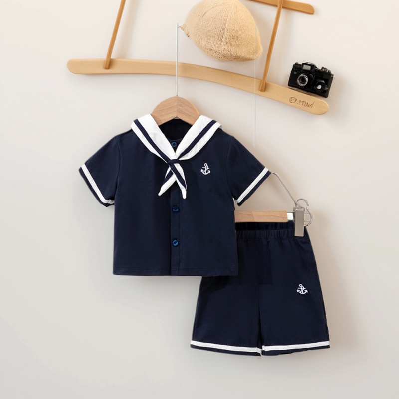 【Kids】マリン風セーラー服セット パンツタイプ
