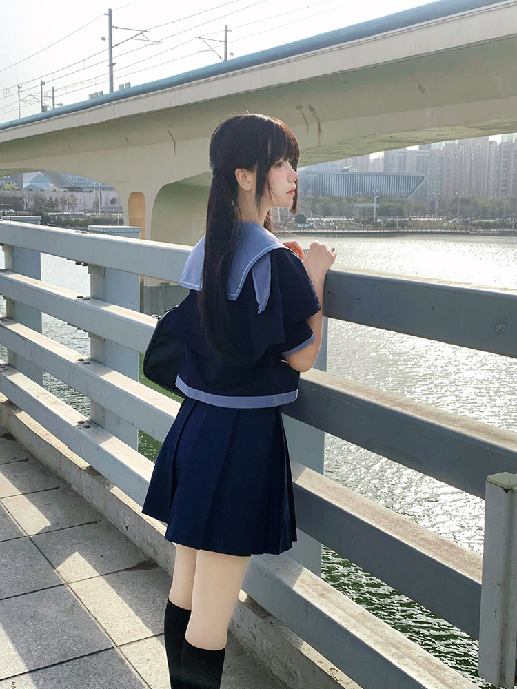 ブルー　マリンセーラー制服セット