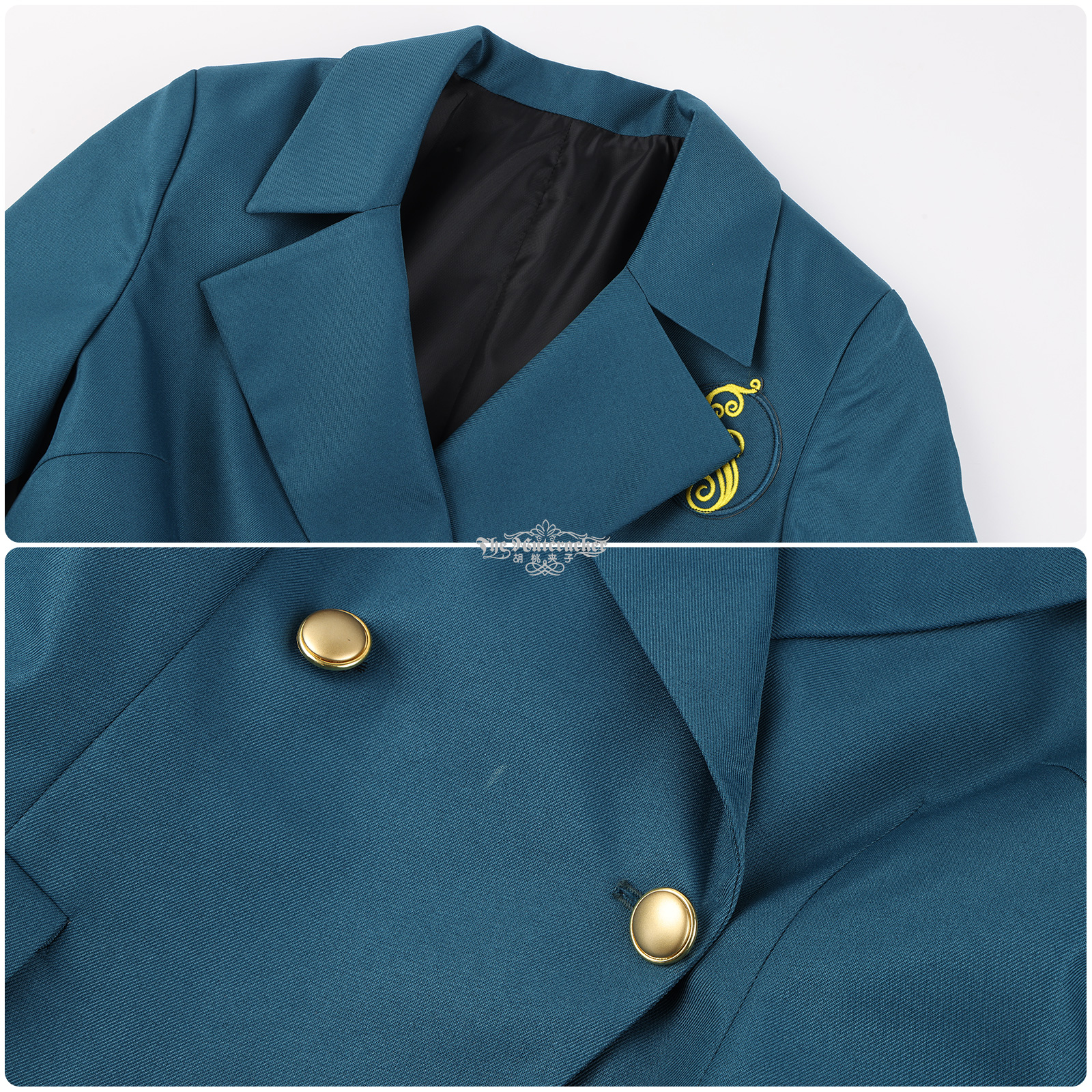 魔法学校風　制服コスプレセット　ブルーグリーン