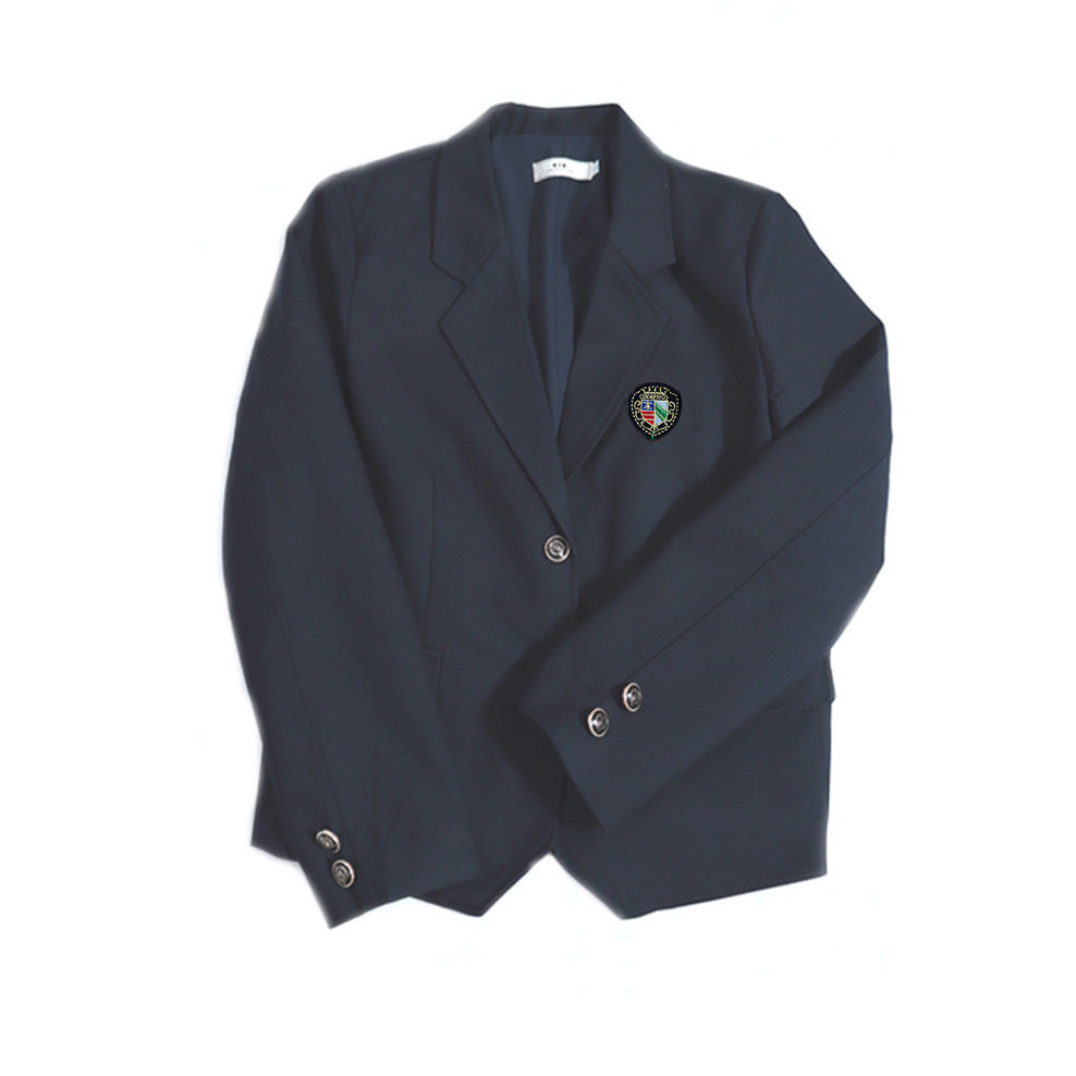 ブレザー制服セット　エンブレム付きジャケット×チェックプリーツスカートセット
