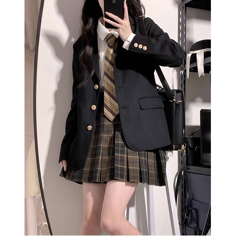 学校風ブレザー制服セットアップ上下セット