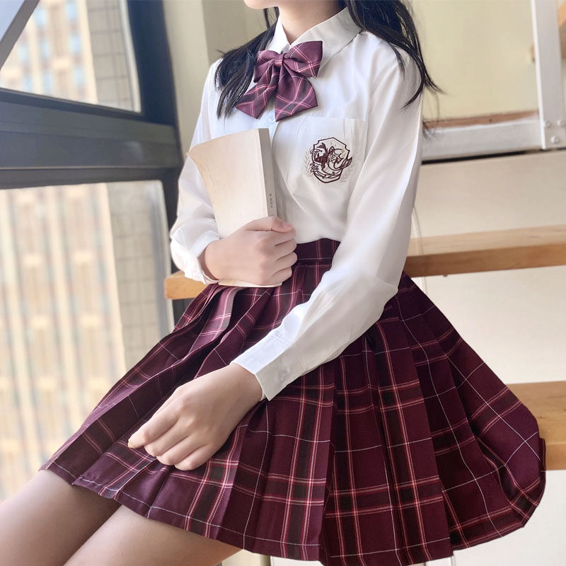 格子柄 チェック柄 プリーツスカート　学生服セットアップ