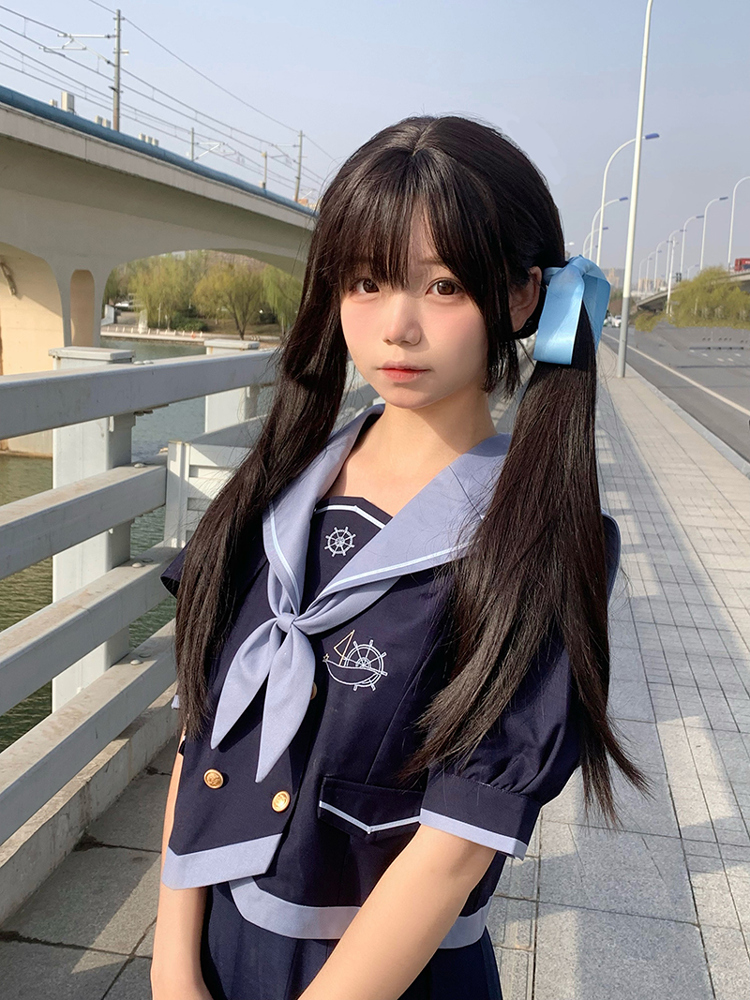 ブルー　マリンセーラー制服セット