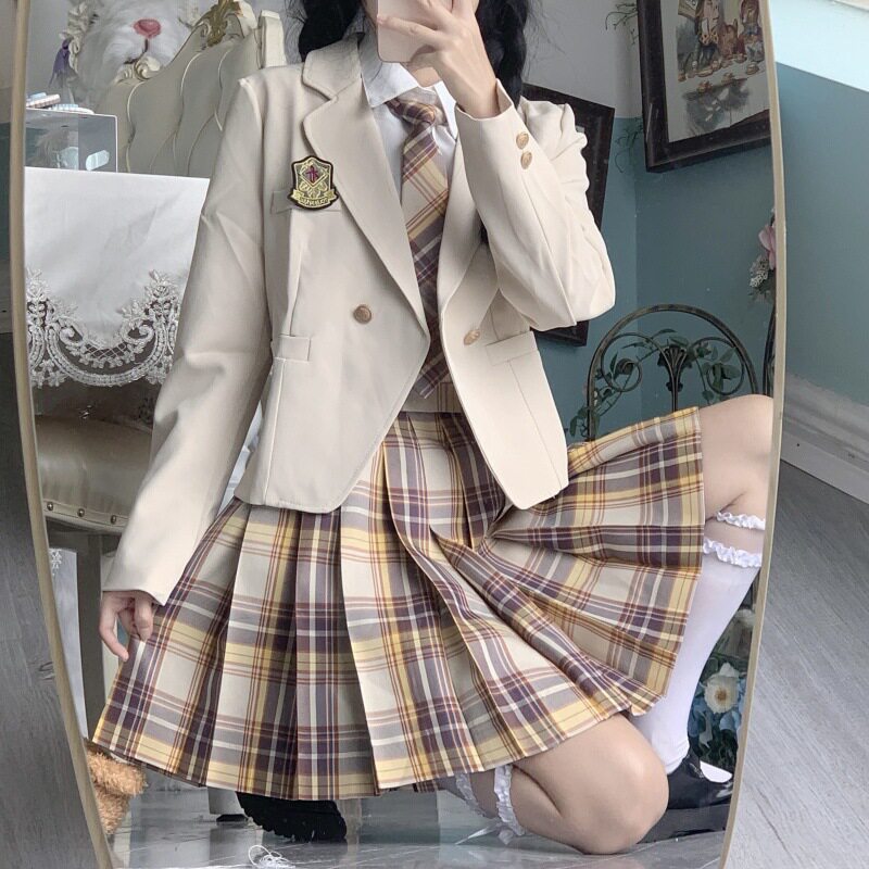 制服コスプレ 学園風エンブレム付き正統派制服ブレザー