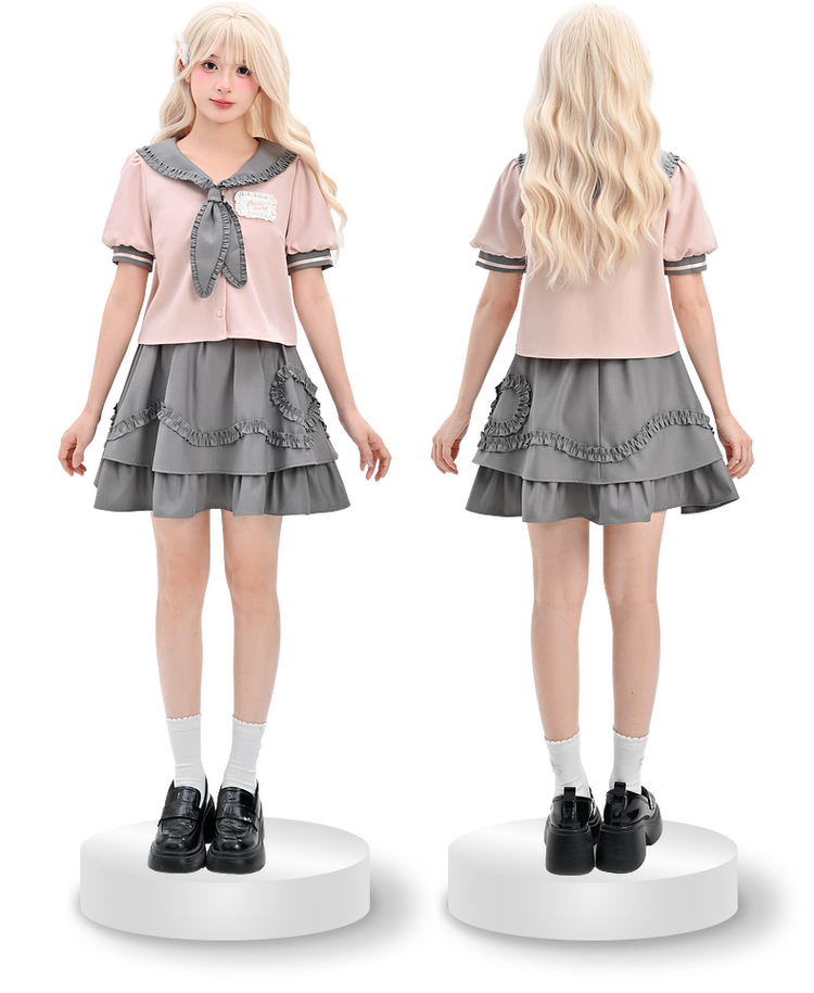 制服コスプレ 乙女のセーラーリボン制服セット