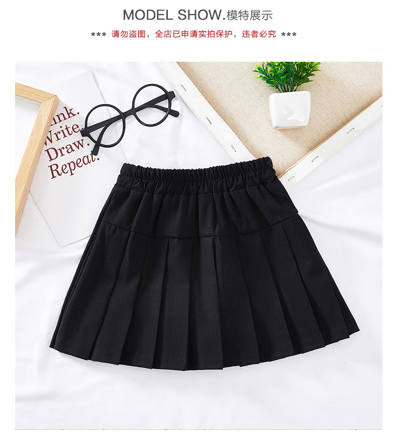 【キッズ】制服　シンプルプリーツミニスカート