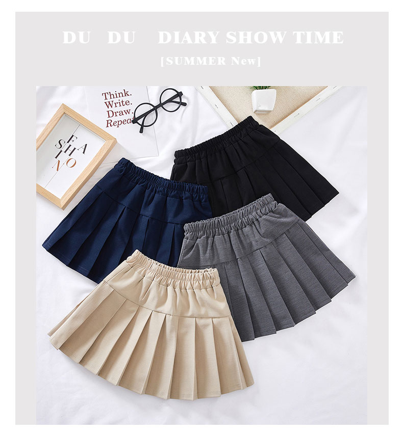 【キッズ】制服　シンプルプリーツミニスカート
