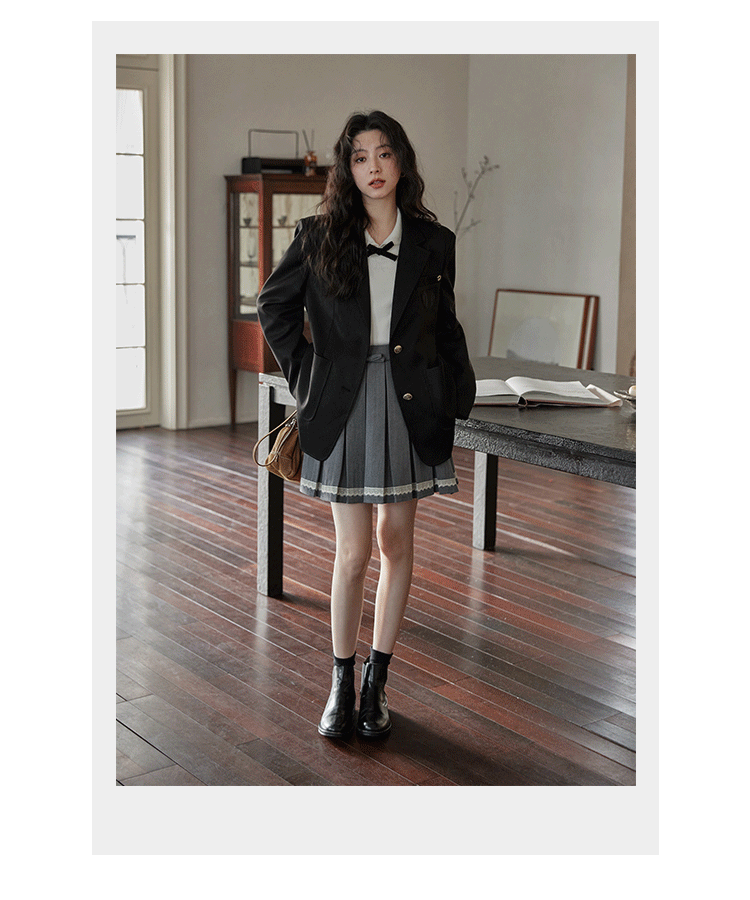 ★制服セット★黒ブレザー×グレースカート