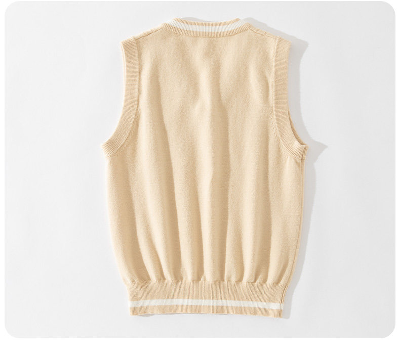 清楚系ニットベスト付き襟ブラウス学生風制服セット