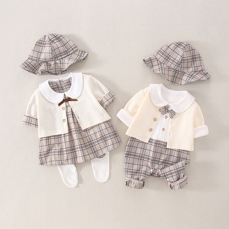 ベビー・キッズ　幼稚園風チェック柄セットアップ制服